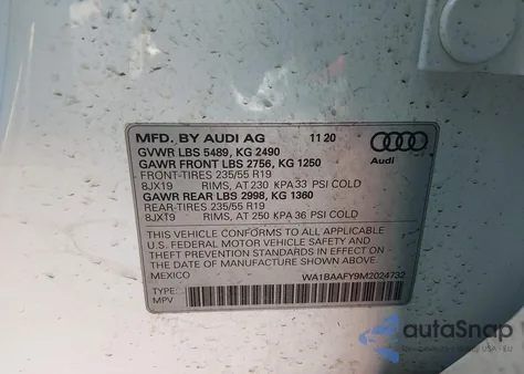2021 Audi Q5 Premium Plus 45 Tfsi Quattro S Tronic from USA, damaged, VIN WA1BAAFY9M2024732